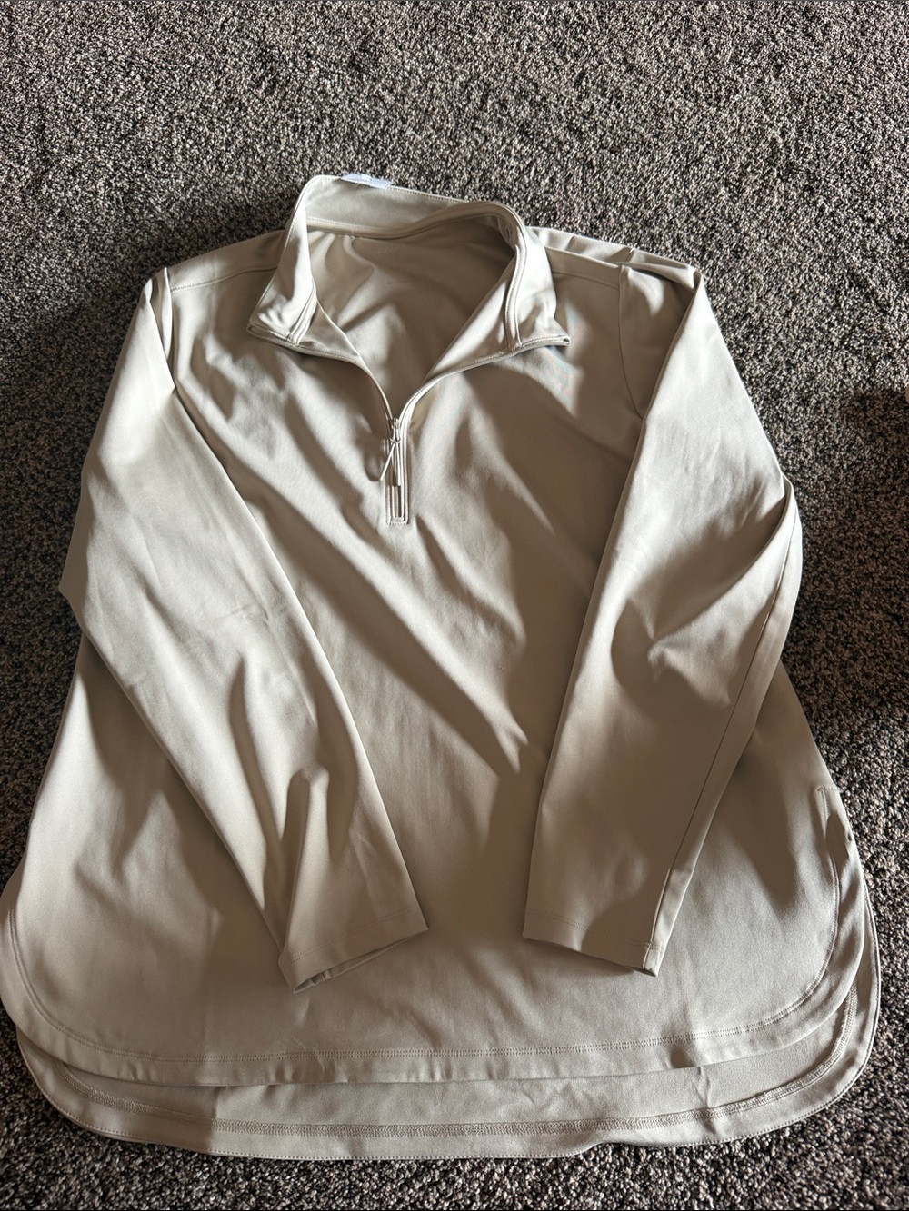 Tan port authority Half-Zip Pullover